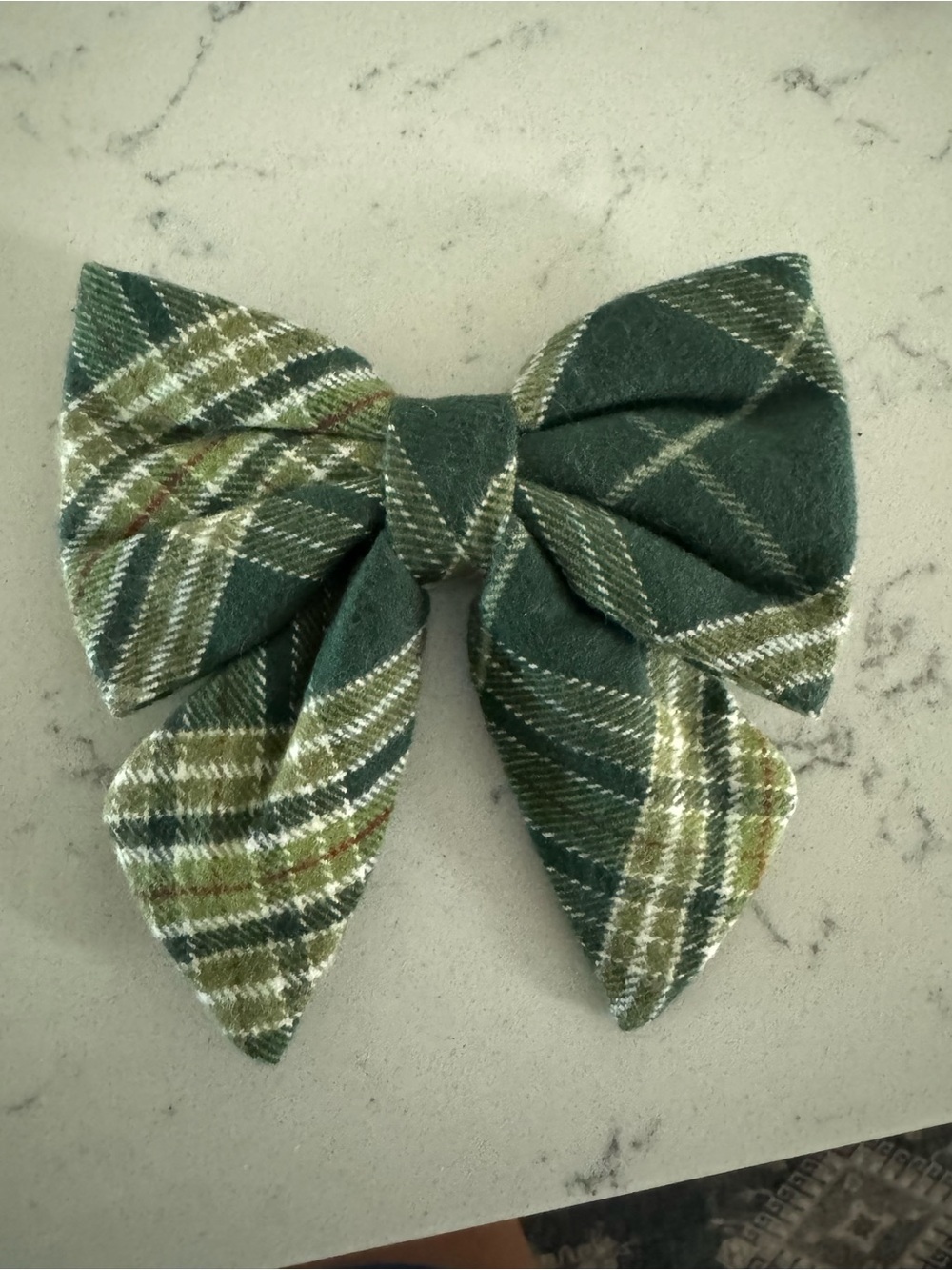 The Foggy Dog NWOT Lady Bow for Dog Collar Green Plaid